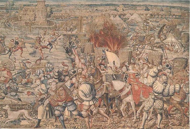 Bernard van orley The Battle of Pavia tapestry, china oil painting image
